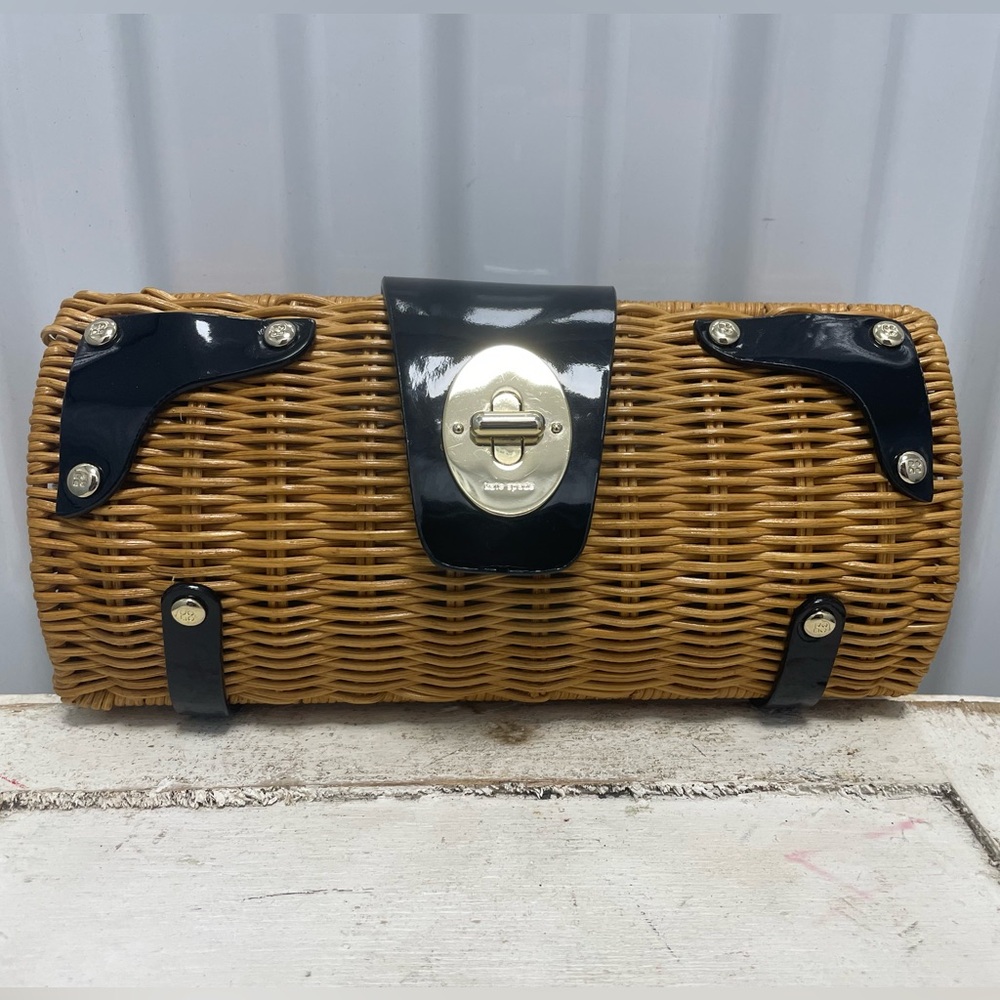 Kate Spade ♠️ Wicker Woven Clutch